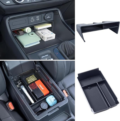 PIMCAR 2PCS Center Console Organizer and Armrest Tray for Honda CRV 2026 2025 2024 2023 CR-V Hybrid Accessories ABS Plastic Material Insert Divider Storage Box