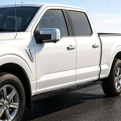 [Pair] 5 Inch Black Stainless Running Boards/Side Steps/Nerf Bars Compatible with 04-14 Ford F150 Crew Cab