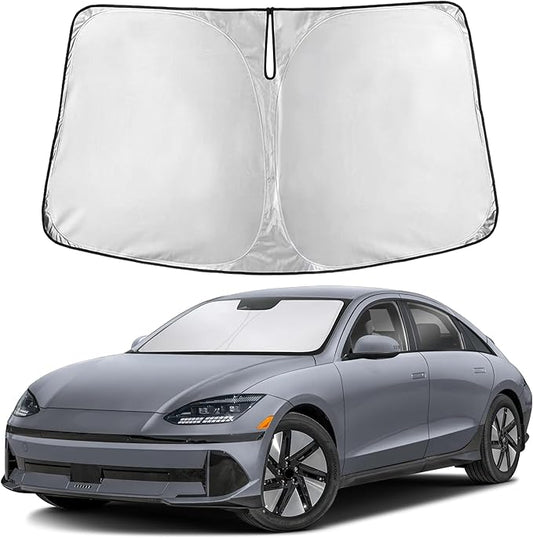 EcoNour Windshield Sunshade Compatible for Hyundai Ioniq6 2023 2024 2025, Sun Visor for Front Windshield & Window Sun Shade Cover, UV Heat Blocker & Protector, Car Accessories
