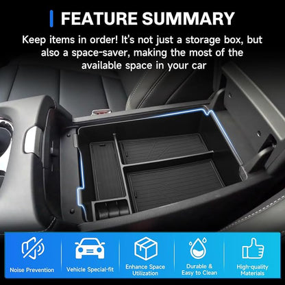 SXCY for 2025 2026 Nissan Murano Center Console Organizer for 2025 2026 Nissan Murano Accessories for 2026 Nissan Murano Console Organizer Armrest Console Tray