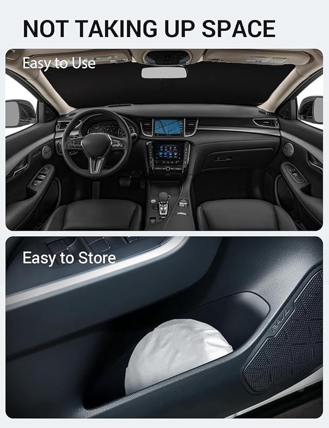 Proadsy Windshield Sun Shade for 2019-2021 Infiniti QX50 & 2021-2025 2026 QX55 Foldable Front Sunshade Protector Sun Visor Blocks UV Rays Keep Car Cooler