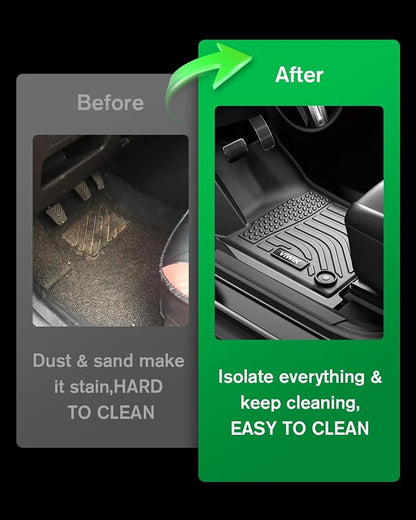 VIWIK 2022-2026 Hyundai Tucson Floor Mats Hybrid, All-Weather Protection, Custom Fit for 1st & 2nd Row, TPE, Non-Slip, Easy to Clean, Waterproof, Durable