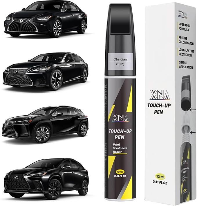 XNA Obsidian(212) for Lexus Touch Up Paint, Car Scratch Remover for Nicks and Chips Repair, 2-In-1 Quick & Easy Fix Car Scratch Repair Kit with Exact Color-Matched