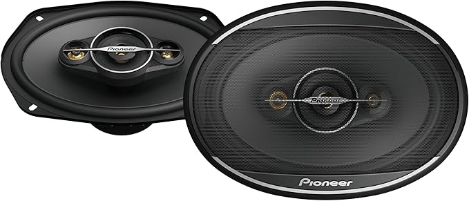 Pioneer A-Series Standard TS-A6961F 6” x 9” 4-Way Speakers (Pair) – 450W Max, Balanced Sound + Smooth Treble, Enhanced Bass, Ideal Factory Upgrade, Installation Adaptors Included