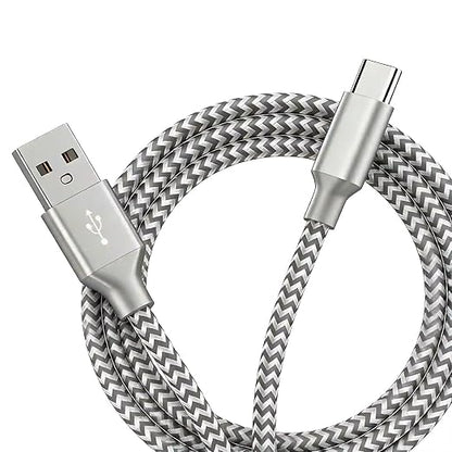 Braided USB-A to USB-C Car Carplay Cable, Gray 3FT Durable Tangle-Free Charging Cable USB-A for Auto and CarPlay, USB C Cable Type C Car Charger Cord for iPhone 17/16/15, 5V2A