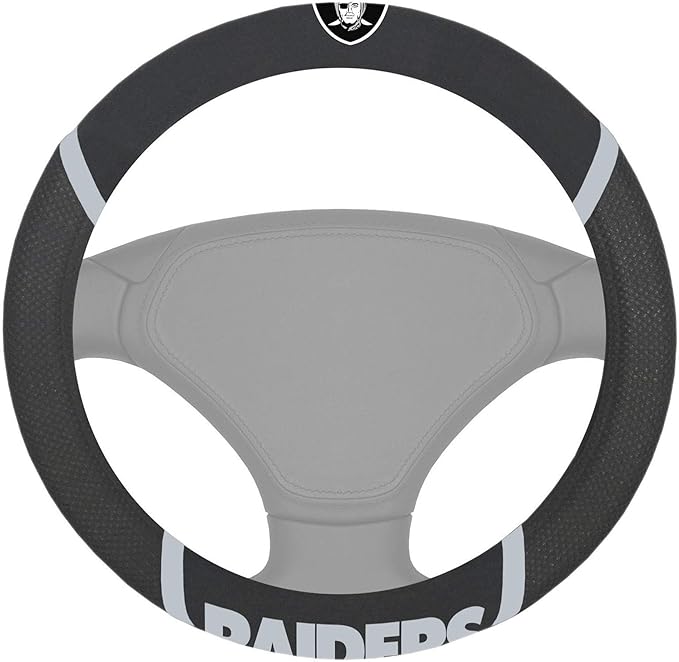 FANMATS NFL Unisex-Adult Embroidered Steering Wheel Cover