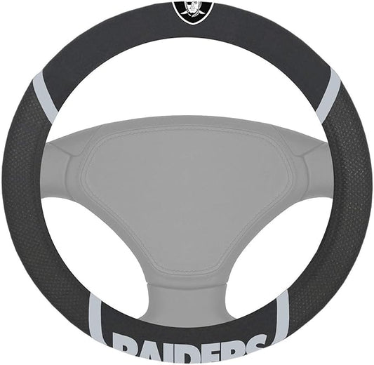 FANMATS NFL Unisex-Adult Embroidered Steering Wheel Cover