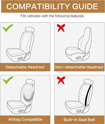 HAIYAOTIMES Baja Saddle Blanket Car Seat Covers Front Set with Seat Belt Pads, Washable Breathable Seat Covers for Cars, Universal Fit Interior Covers for Most Sedan Truck SUV, Airbag Compatible, Red