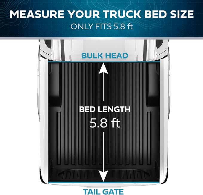 MotorBox Soft Roll-Up Truck Tonneau Cover for Chevy Silverado 1500 / GMC Sierra 1500 (2007-2018) with 5.8 ft Bed Length, All-Weather Retractable Truck Bed Cover with Black Flag Graphic, Aluminum