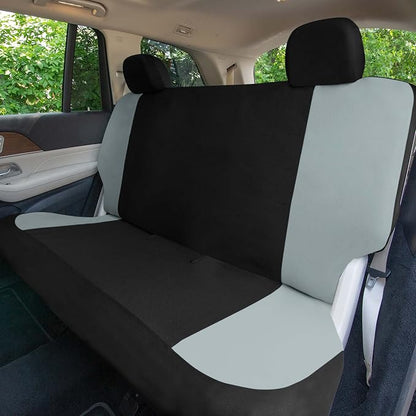 Universal Fit Chevron Flat Cloth Car Seat Covers Full Set - Gray