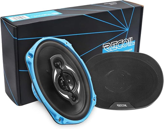 RECOIL RCX694 Echo Series 4-Way 6X9-Inch Car Audio Coaxial Speaker System with Grilles Pair