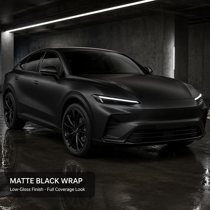TPH Matte Black Paint Protection Film 7.5mil 60in×5ft– Self‑Healing Car Wrap Roll, Heat‑Activated Scratch Repair for Hood Bumper Headlight, Anti‑Scratch