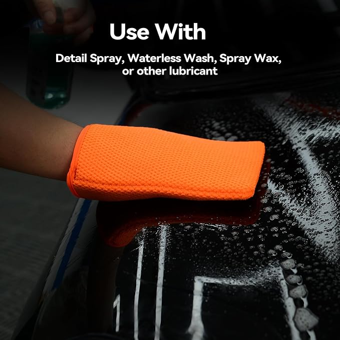 Premium Single Clay Mitt for Auto Detailing – Scratch-Free Synthetic Glove, Reusable Clay Bar Alternative for Paint, Glass & Plastic, Quick and Efficient Decontamination