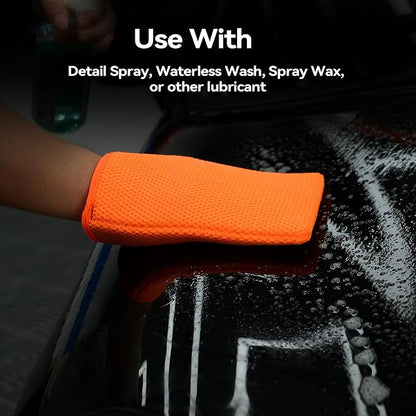 Premium Single Clay Mitt for Auto Detailing – Scratch-Free Synthetic Glove, Reusable Clay Bar Alternative for Paint, Glass & Plastic, Quick and Efficient Decontamination