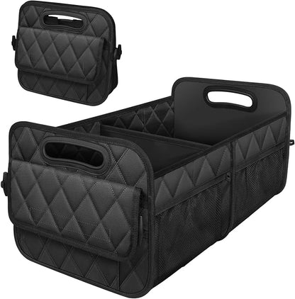 Deosk Car Trunk Organizer for SUV, Car Organizers and Storage with Reinforced Handles, Car Accessories for Women/Men 50LWaterproof Polyester Trunk Organizer, Black