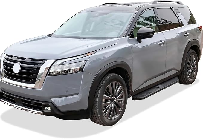 APS Black Stainless Steel Running Boards Style Compatible with Nissan Pathfinder 2022-2026 (Side Steps Side Bars) 6in Wide