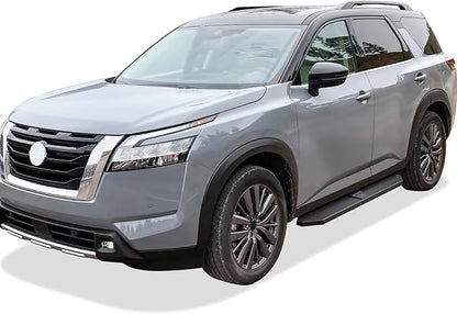 APS Black Stainless Steel Running Boards Style Compatible with Nissan Pathfinder 2022-2026 (Side Steps Side Bars) 6in Wide