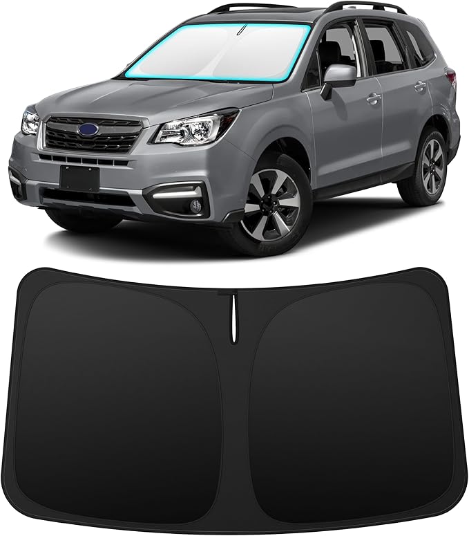 INSAUTO Custom Fit Windshield Sun Shade Accessories for Subaru Forester 2014-2018, Foldable Front Window Sunshade, UV & Heat Reflector, Keeps Interior Cool, Includes Storage Bag