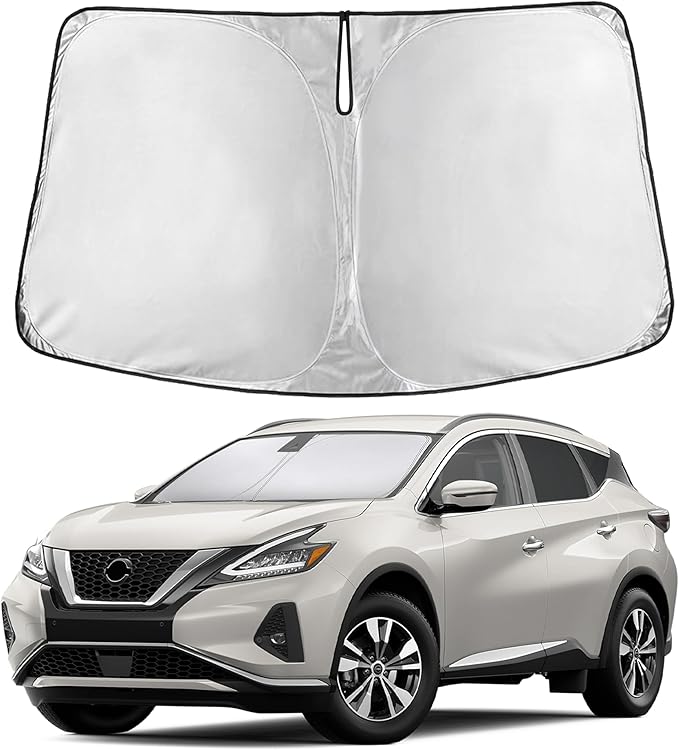 EcoNour Windshield Sunshade Compatible for Nissan Murano 2015-2022 2023 2024, Sun Visor for Front Windshield & Window Sun Shade Cover, UV Heat Blocker & Protector, Car Accessories