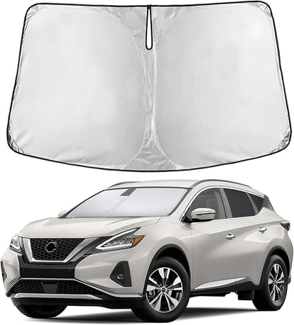 EcoNour Windshield Sunshade Compatible for Nissan Murano 2015-2022 2023 2024, Sun Visor for Front Windshield & Window Sun Shade Cover, UV Heat Blocker & Protector, Car Accessories