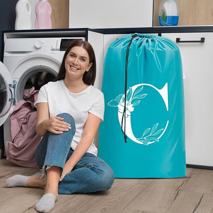 Sylfairy 2 Pack Extra Large Travel Laundry Bag, Dirty Clothes Organizer with Drawstring,Heavy Duty Travel Laundry Bags