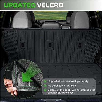 Floor Mats for 2021-2023 Hyundai Santa Fe Gas Upgrade Trunk Mat with Backrest Mat All Weather TPE Floor Liners Fit for Santa Fe Anti-Slip Full Set Car Accessories(Not for Hybrid)