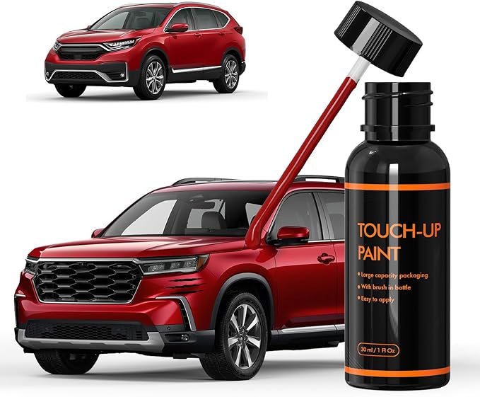 R-580M Radiant Red Metallic Touch Up Paint for Honda, DIY Car Paint Scratch Repair Kit, Automotive Paints, Quick & Easy Fix Scratch Repair for Odyssey/Ridgeline/Pilot/Passport