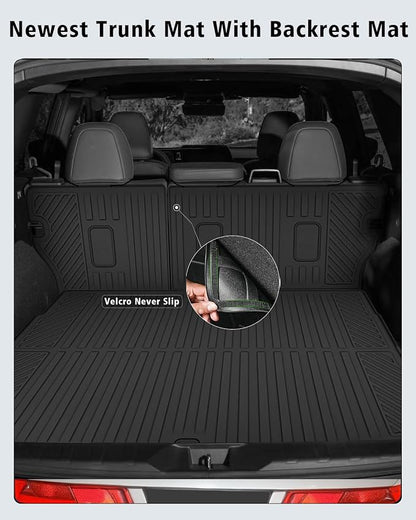 Floor Mats & Cargo Mat & Backrest Mat Custom for Subaru Crosstrek Hybrid 2026 (Not for Gas), Door Sill Guards, All Weather TPE Full Set Floor Liners Trunk Mat for Crosstrek Hybrid 2026 Accessories