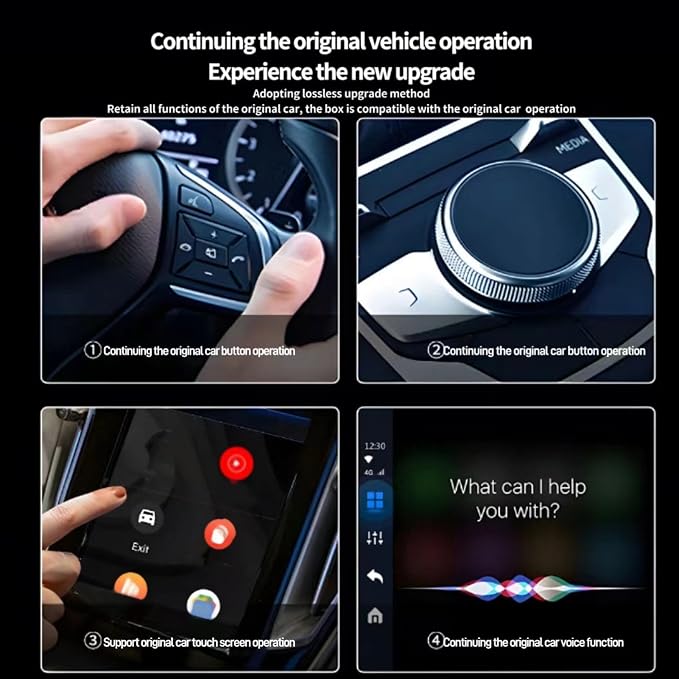 2 in 1 Wireless CarPlay Adapter, Wired to Wireless Converter for CarPlay and Android Auto, Bluetooth 5.0 WiFi Plug and Play Car Dongle CP508A (CP508A)
