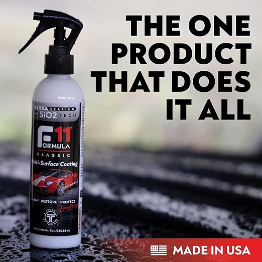 TopCoat F11 Car Polish & Sealer for Cars, Motorcycles, RVs and More – Water-Based Alternative to Ceramic Car Wax - 8 oz F11 Top Coat Spray Bottle