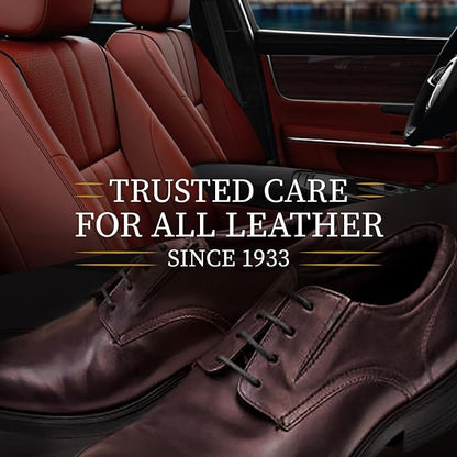 Lexol Leather Conditioner & Cleaner Kit - Premium 2-Step Leather Care for Car Interiors, Furniture, Shoes & Handbags, Includes 2 Sponges, Gift for leather lovers (16 oz Each)