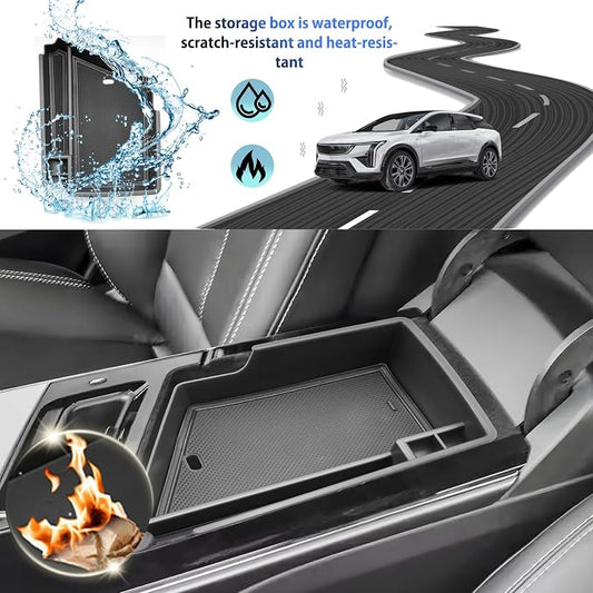 SHAOHAO 3 Pcs for 2025 2026 Cadillac Lyriq Center Console Organizer Tray for 2023-2025 2026 Cadillac Lyriq Accessories (Sport/Tech/Luxury) Console Organizer & Lower Organizer & Cup Holder Easy Removal