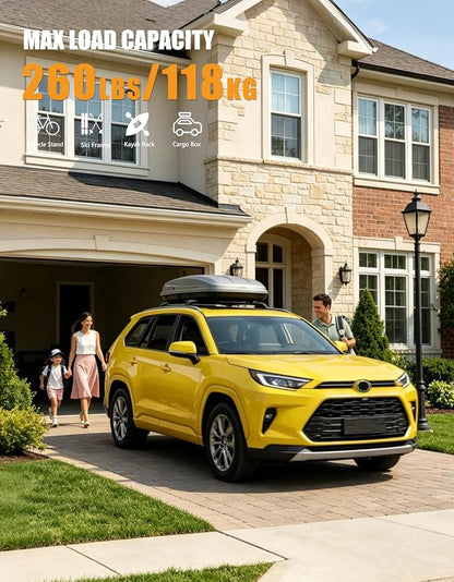 KINGGERI Roof Rack Cross Bars Compatible with Toyota Grand Highlander & Lexus TX 2024 2025 2026 (with Flush Side Rails), Lockable 260LBS Heavy Duty Aluminum Roof Rails Crossbars Rooftop Luggage