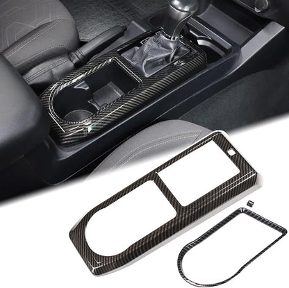Aunginsy Car Gear Shift Panel Cover Cup Holder Trim Kit Compatible with Toyota Tacoma 2016-2023 Center Console Gear Shifter Cupholder Panel Decorative Frame Protection Ring ABS Interior Accessories