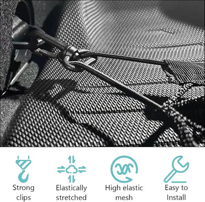 BestEvMod for Ioniq5 Cargo Mesh Net Accessories,Stretchable Trunk Organizer Cargo Net Elastic Mesh with Hooks Compatible with Hyundai Ioniq 5 2022-2026 Accessories