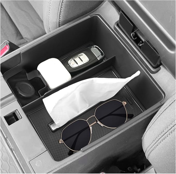 SXCY for 2024 2025 2026 Frontier Center Console Organizer for Nissan Frontier 2022-2025 2026 Center Console Tray 2024-2026 Frontier Accessories Tissue Tray Paper Towel Enhanced Tissue Organizer