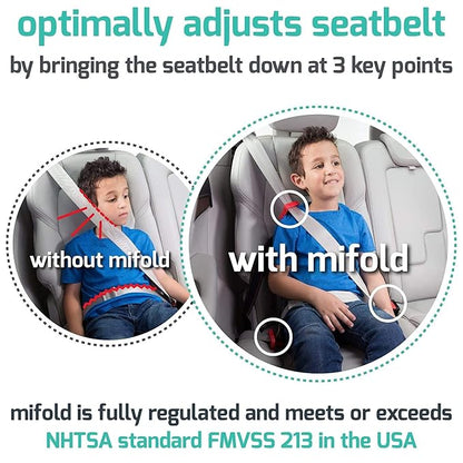 New mifold Comfort Grab-and-go Car Backless Booster Seat- Compact and Portable for Every Day, Carpooling, Travel, Compact for Every Day, Comfortable for Every Adventure, Racing Red