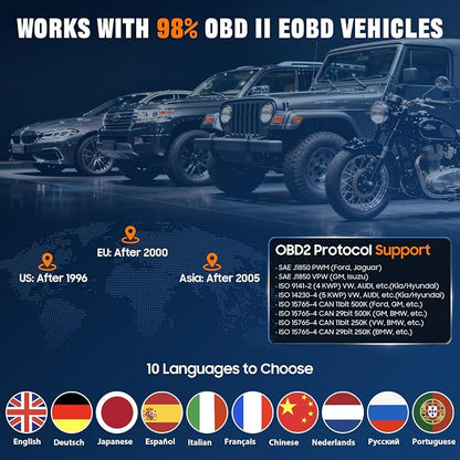 V511 OBD2 Scanner Diagnostic Tool, Check Engine Light Car Code Reader, I/M Readiness, DTC, Battery Voltage Tester, Reset, Live Data, Car Diagnostic Scan Tools for All OBDII Car Since 1996