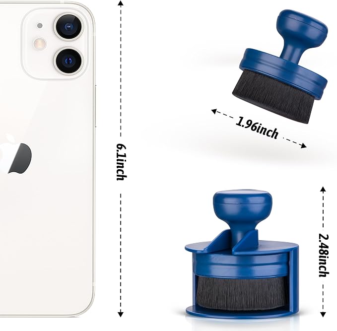 BABYSHEEP Car Tire Shine Applicator,Vegan Tire Shine Brush with Stand for Auto Detailing Cleaning Service,Black+Blue (2pc)