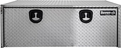 Buyers Products 1705120 Diamond Tread Aluminum Underbody Truck Tool Box, 18 x 24 x 48, Made in USA, .100 in. Thick, Corrosion Resistant, Locking Compression Latch, Secure Storage for Work Trucks
