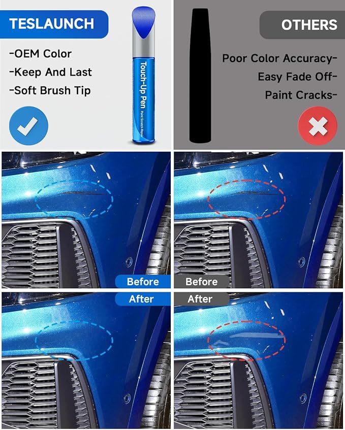 LX5R/W1 Moonlight Blue Pearl Touch Up Paint Compatible With Audi Exact Match Car Paint Pen Scratch Repair