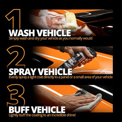 CERAKOTE Exterior Care Bundle - Rapid Ceramic Tire Coat (10 oz. Kit) with Rapid Ceramic Paint Sealant (14 oz. Kit) and Microfiber Application Towels - Coat and Protect Your Vehicle
