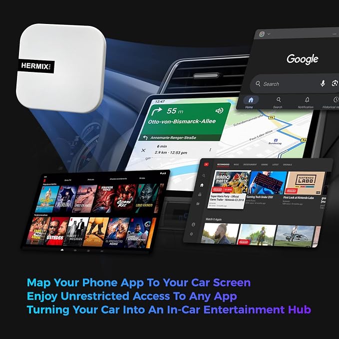 Android Auto Wireless Adapter Compatible with Samsung DeX,Wireless Android Auto Adapter Support YouTube, Netflix,Car Streaming Device,DeX Station, Desktop Experience for Car