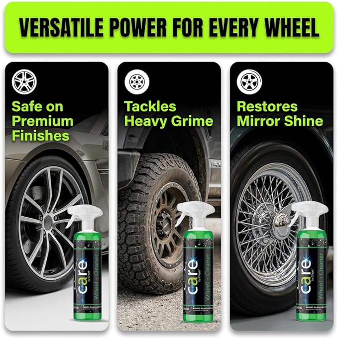 Care Wheel Cleaner, Car Cleaning Supplies, Auto Detailing Supplies, Removes Brake Dust, Grime, Safe for Various Wheel Finishes, 16 oz.