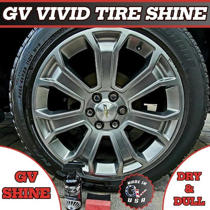 Detailing Products Vivid Tire Shine, Tire Dressing, Tire Gloss, Tire Shine Spray, car tire shine (1 Gallon)