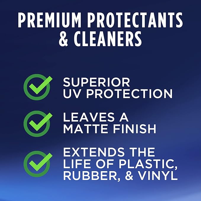 Provides UV protection while helping prevent fading, cracking, and discoloration.