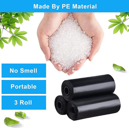 Car Trash Bag, [PE]Mini Trash Bags for Car, Mini Garbage Bags for Car Trash Can with Tear-Resistant Black Discreet Design Perfect Waste Disposal for Home Office On-The-Go Travel