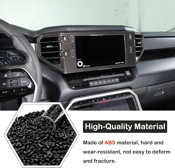 Aunginsy Center Console Air Outlet Trim Cover Compatible with Toyota Tundra/Sequoia 2022-2026, ABS Air Conditioner A/C Vent Panel Large Frame Decorative Cover Protector Accessories, for 8-inch Screen