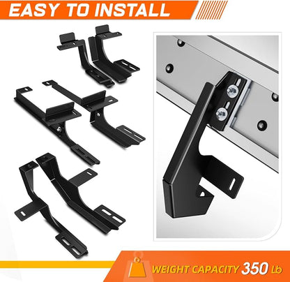 PM PERFORMOTOR 6.5" Running Boards Compatible with 2020 2021 2022 Telluride Palisade, Pair of Stainless Steel Side Rails Step Bars with 6 Pcs Brackets, Polished Chrome/Black