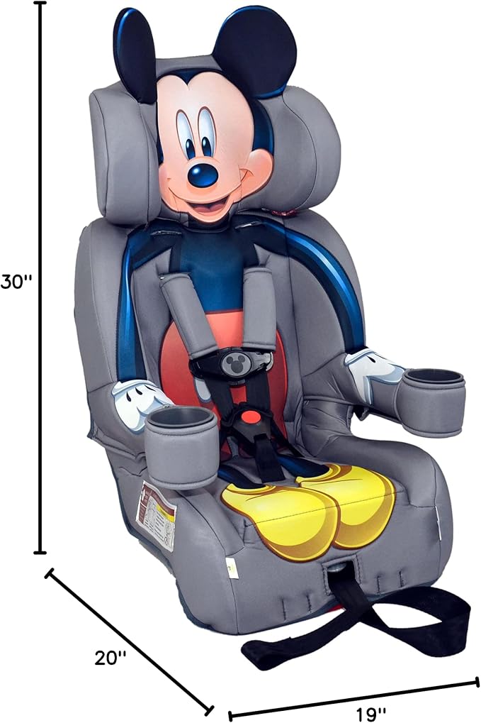 KidsEmbrace 2-in-1 Car Seat | Forward-Facing Harness (26.5–65 lbs) & Booster Mode (40–100 lbs) | Latch | Premium Fit with Multi-Position Headrest, Harness & Recline